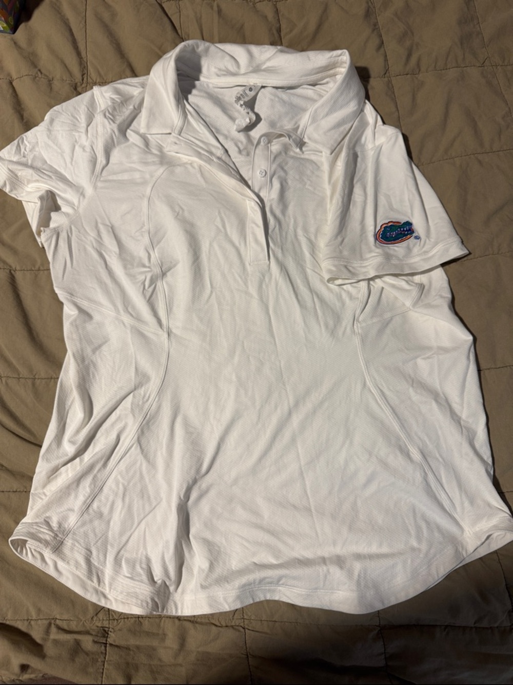 lululemon athletica White Florida Gators polo (size 14)